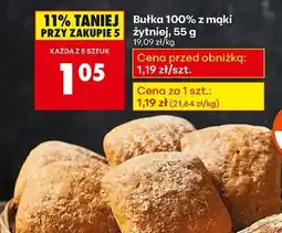 Biedronka Bułka 100% z mąki żytniej Biedronka oferta