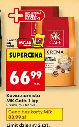 Biedronka Kawa ziarnista Premium 1 kg MK Cafe oferta