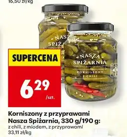 Biedronka Korniszony z przyprawami Nasza Spiżarnia, 330 g/190 g oferta