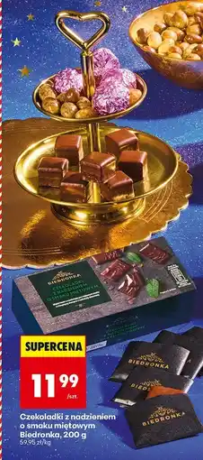 Biedronka Czekoladki z nadzieniem o smaku miętowym Biedronka 200 g oferta