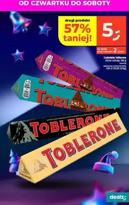 Dealz Czekolada mleczna z solonymi migdałami i nugatem Toblerone oferta
