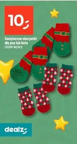 Dealz Skarpetki świąteczna dla kota oferta