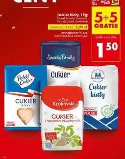 Biedronka Cukier biały, 1 kg: Sweet Family, Diamant, Polski Cukier, Królewski oferta