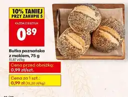 Biedronka Bułka poznańska z makiem, 75 g oferta