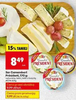 Biedronka Ser Camembert Président, 170 g oferta