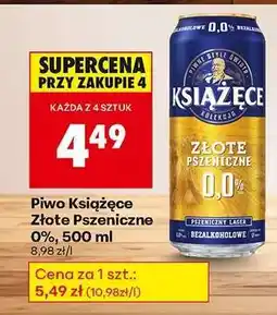 Biedronka Piwo Książęce Złote Pszeniczne 0%, 500 ml oferta