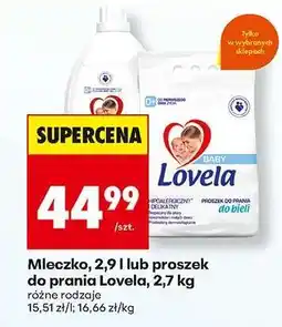 Biedronka Mleczko, 2,9 l lub proszek do prania Lovela, 2,7 kg oferta