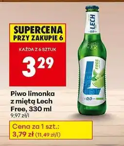 Biedronka Piwo limonka z miętą Lech Free, 330 ml oferta