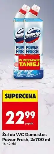 Biedronka Żel do WC Domestos Power Fresh 2x700 ml oferta