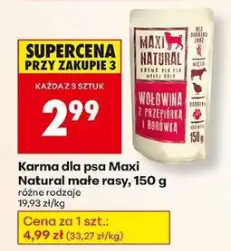 Biedronka Karma dla psa Maxi Natural małe rasy, 150 g oferta