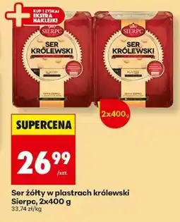 Biedronka Ser żółty w plastrach Królewski Sierpc, 2x400 g oferta
