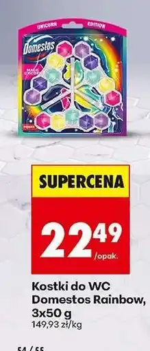Biedronka Kostki do WC Domestos Rainbow, 3x50 g oferta