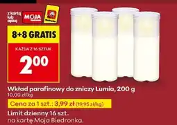 Biedronka Wkład parafinowy do zniczy Lumia, 200 g oferta