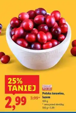 Lidl Polska żurawina, luzem oferta