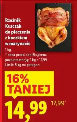 Lidl RZEŹNIK Kurczak do pieczenia z boczkiem w marynacie oferta