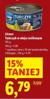 Lidl Lisner Tuńczyk w oleju roślinnym oferta