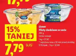 Lidl LISNER Filety śledziowe w sosie oferta