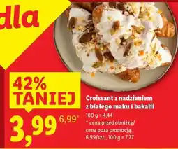 Lidl Croissant z nadzieniem z białego maku i bakalii oferta