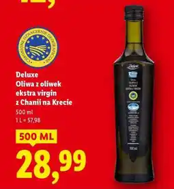 Lidl Deluxe Oliwa z oliwek ekstra virgin z Chanii na Krecie oferta