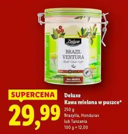 Lidl DELUXE Kawa mielona w puszce oferta