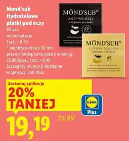 Lidl Mond'sub Hydrożelowe płatki pod oczy oferta