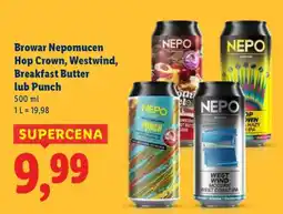 Lidl Browar Nepomucen Hop Crown, Westwind, Breakfast Butter lub Punch oferta