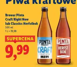 Lidl Browar Pinta Craft Right Now lub Classics Herfstbok oferta