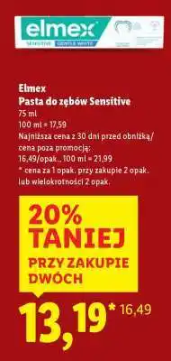 Lidl Elmex Pasta do zębów Sensitive oferta