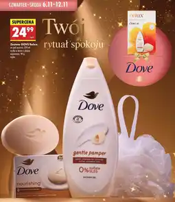 Biedronka Zestaw w pudełku relax: żel pod prysznic gentle pamper 250 ml + mydło 90 g Dove oferta
