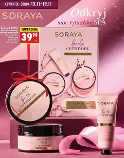 Biedronka Zestaw w pudełku body ceremony: masło do ciała 200 ml + scrub g krem rak 50 Soraya oferta