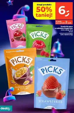 Dealz Czekolada Owoce w czekoladzie Pergale Picks Strawberries oferta