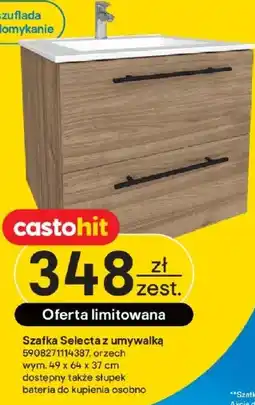 Castorama Szafka z umywalką Orzech oferta