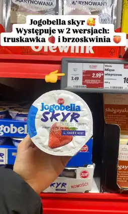 Lidl Jogurt Jogobella Skyr truskawka lub brzoskwinia Zott oferta