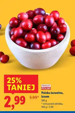 Lidl Żurawina polska luzem 100 g Lidl oferta