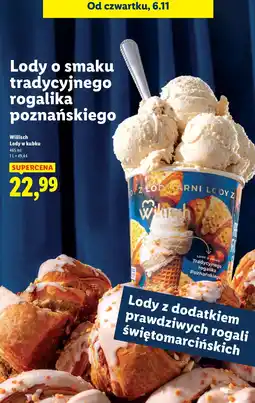 Lidl Lody o smaku tradycyjnego rogalika poznańskiego w kubku Willisch oferta