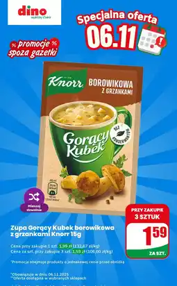 Dino Zupa Gorący Kubek borowikowa z grzankami Knorr oferta