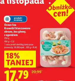Lidl Krewetki blanszowane obrane, bez głowy, z ogonkiem Ocean Sea oferta