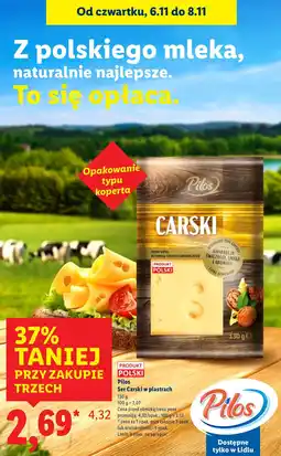 Lidl Ser Carski w plastrach Pilos oferta