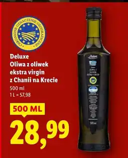 Lidl Oliwa z oliwek extra virgin z Chanii na Krecie Deluxe oferta