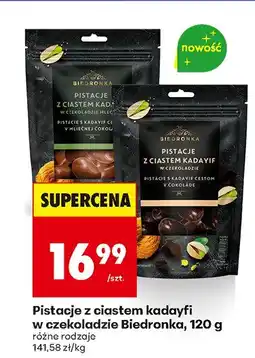 Biedronka Pistacje z ciastem kadayfi w czekoladzie różne rodzaje Biedronka oferta