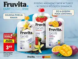 Biedronka Jogurt skyr w pouchu różne rodzaje Fruvita oferta