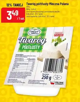 Polomarket Twaróg półtłusty Mleczna Polana 250g oferta