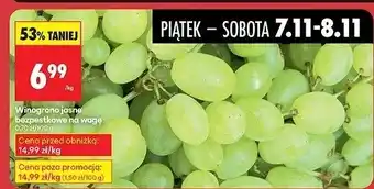 Winogrona jasne winogrono Biedronka