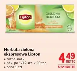 Makro Herbata zielona ekspresowa Lipton oferta
