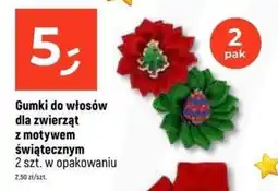 Dealz Gumki do włosów dla zwierząt z motywem świątecznym oferta