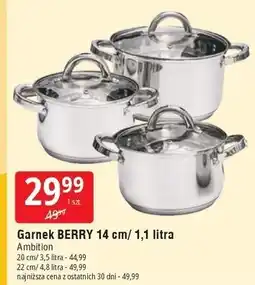 E.Leclerc Garnek ze szklaną pokrywką berry 22 cm 4.8l Ambition oferta