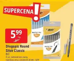 E.Leclerc Długopis round stick classic niebieski Bic Round Stick oferta