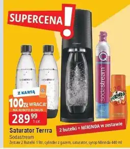 E.Leclerc Urządzenie terra black + 2 butelki nabój mirinda Sodastream oferta