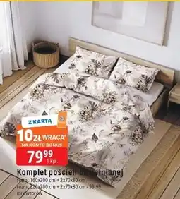 E.Leclerc Komplet pościeli bawełnianej 220 x 200 cm +2 poszewki 70 80 oferta