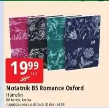 E.Leclerc Notatnik romance b5/80 k. kratka Oxford oferta
